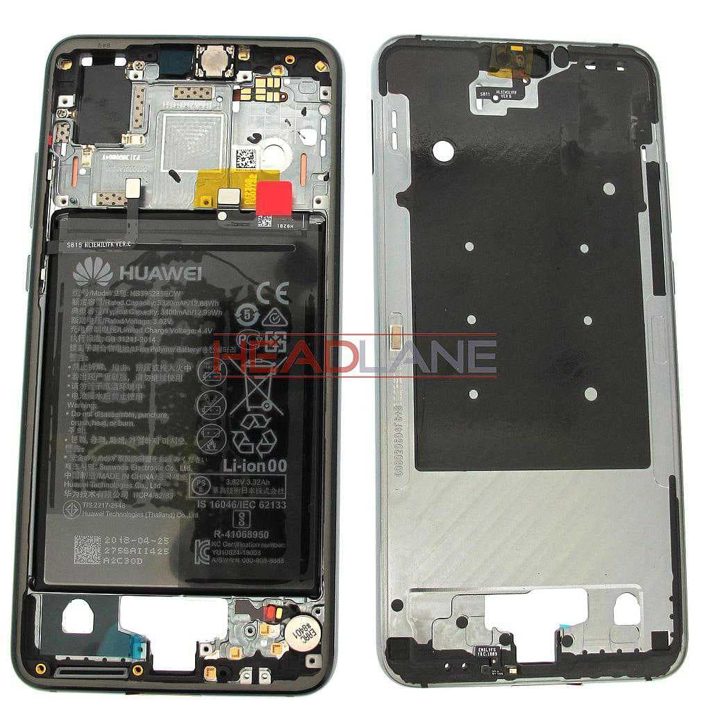 Huawei P20 Middle Cover / Chassis + Battery - Blue - 02351WKH - Huawei Replacement Part