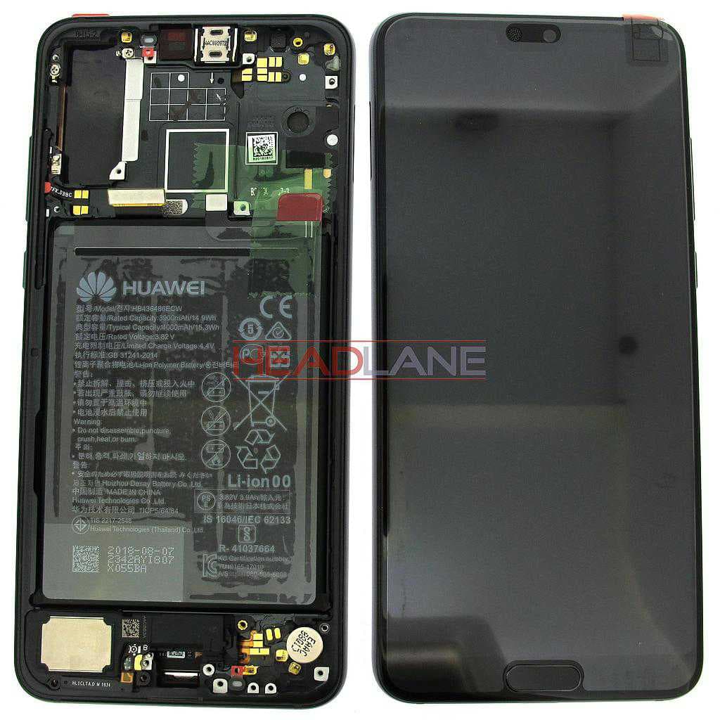 Huawei P20 Pro LCD Display / Screen + Touch + Battery Assembly - Black - 02351WQK - Huawei Replacement Part