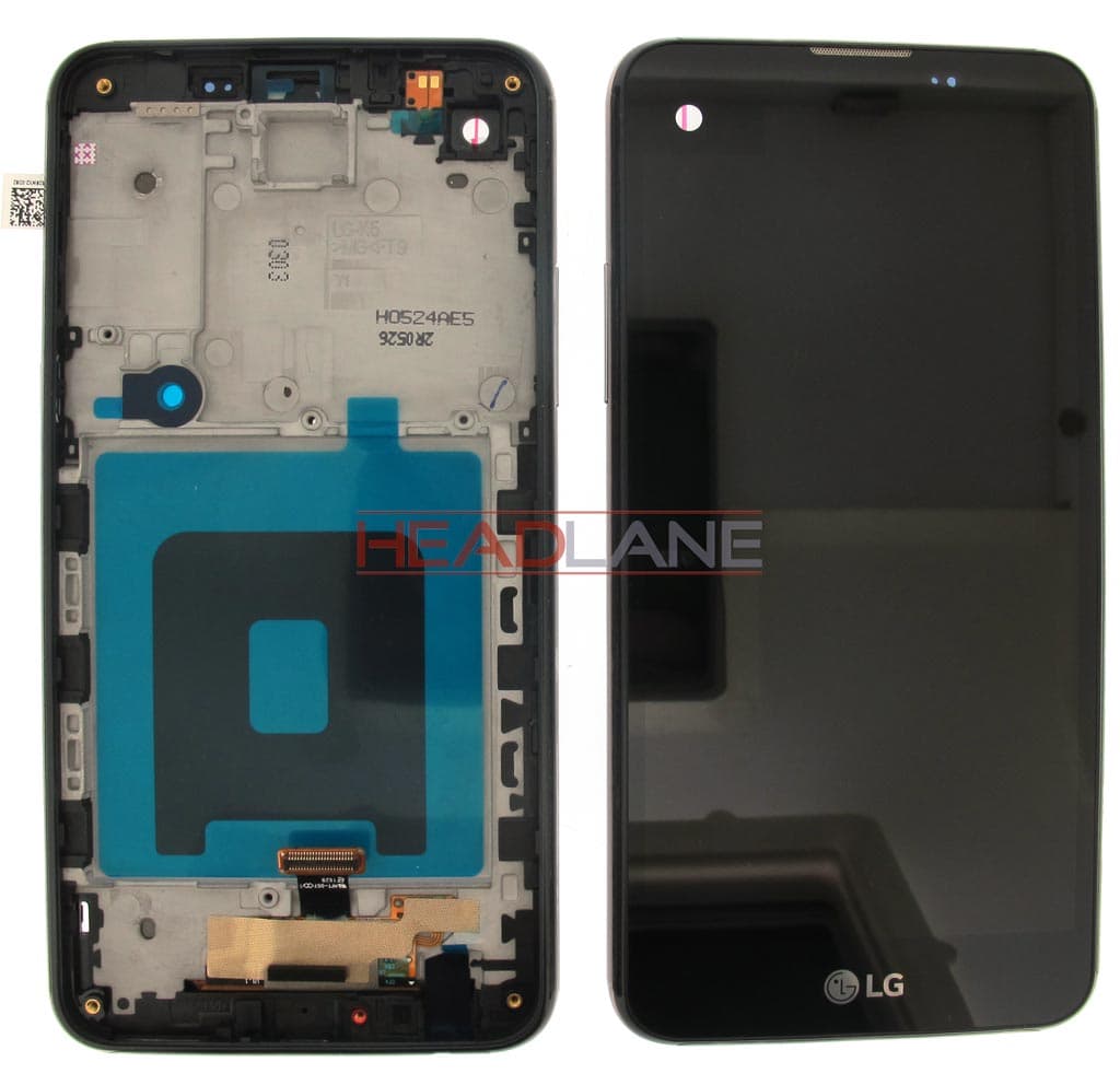 LG K500N X Screen LCD Display / Screen + Touch - Black - ACQ88810812 - LG Replacement Part