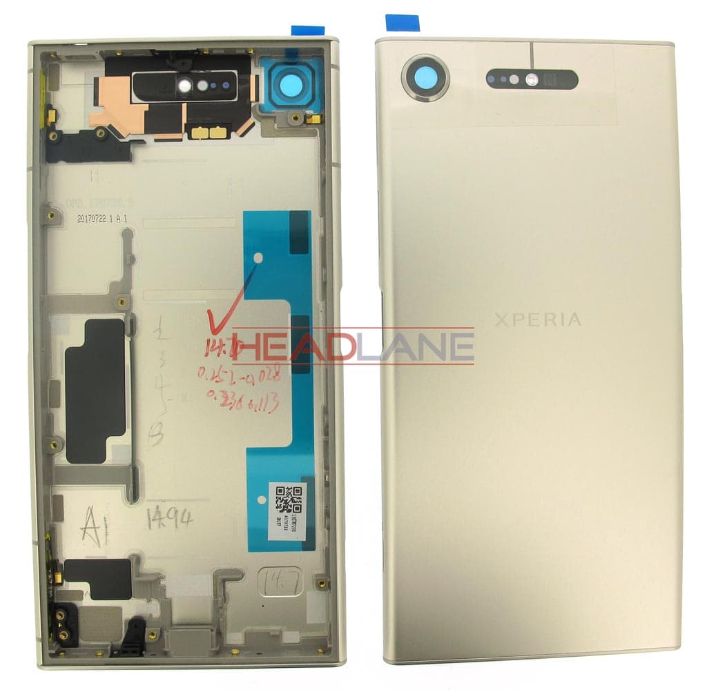 Sony G8341 G8342 Xperia XZ1 Main Cover - Silver - 1310-1048 - Sony Replacement Part