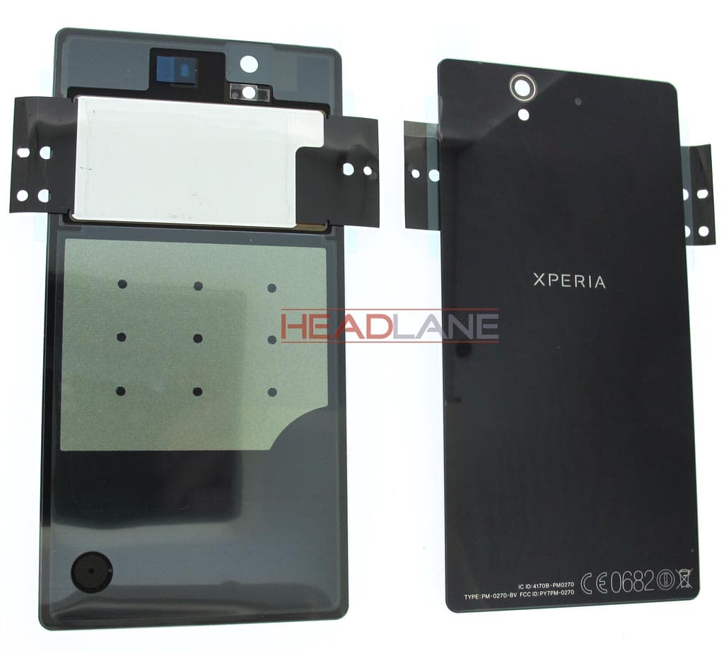 Sony C6603 Xperia Z Battery Cover - Black - 1272-2162 - Sony Replacement Part