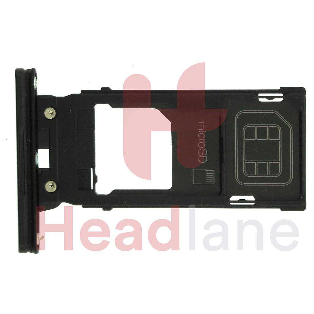 Sony H8216 Xperia XZ2 SINGLE SIM Card Tray - Black - 1310-1866 - Sony Replacement Part