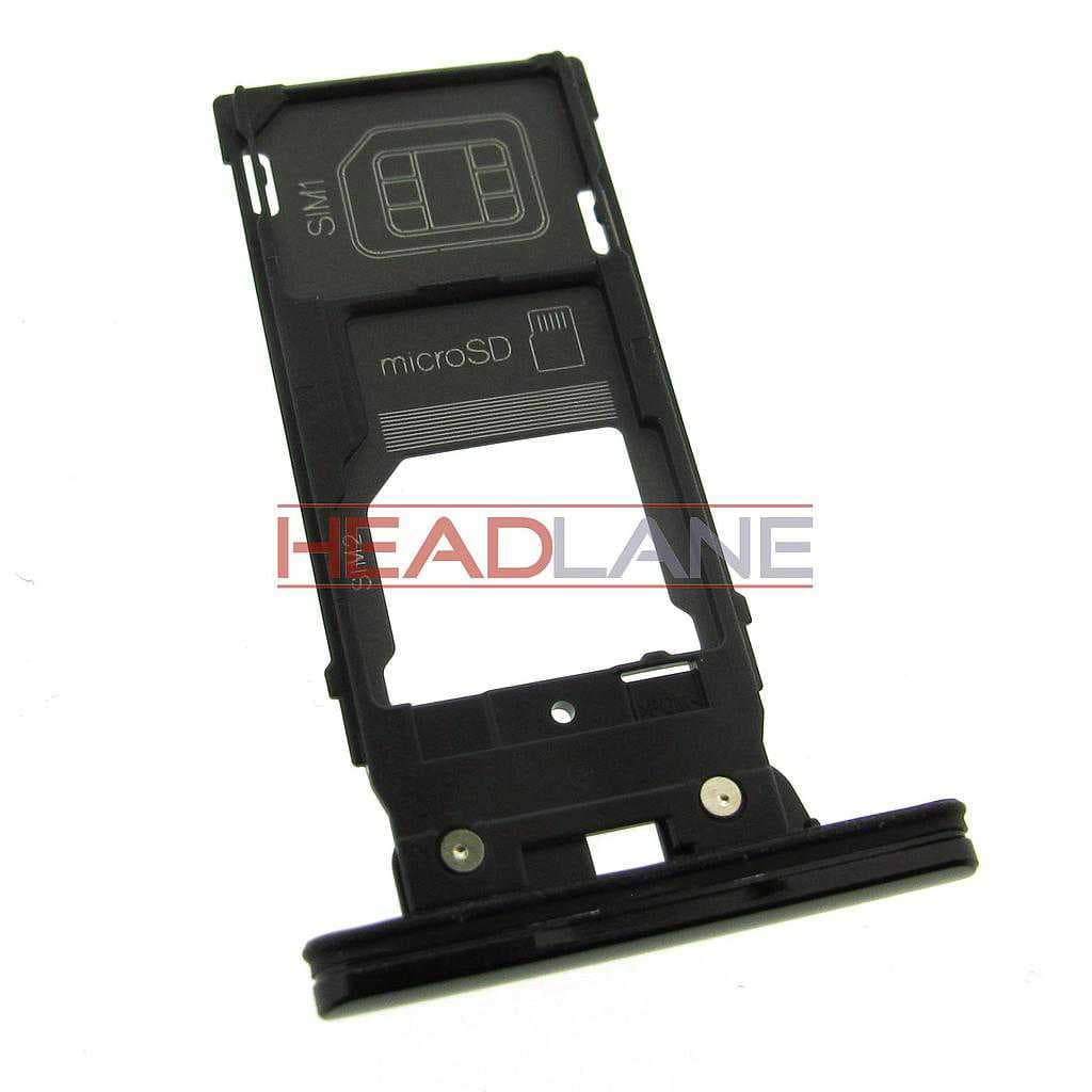 Sony H8266 Xperia XZ2 DUAL SIM Card Tray - Black - 1310-5757 - Sony Replacement Part