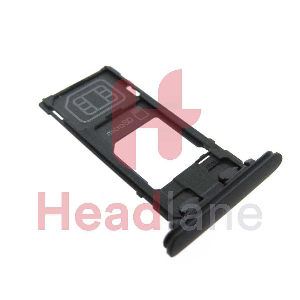 Sony H8324 Xperia XZ2 Compact SINGLE SIM Card Tray - Black - 1313-0940 - Sony Replacement Part