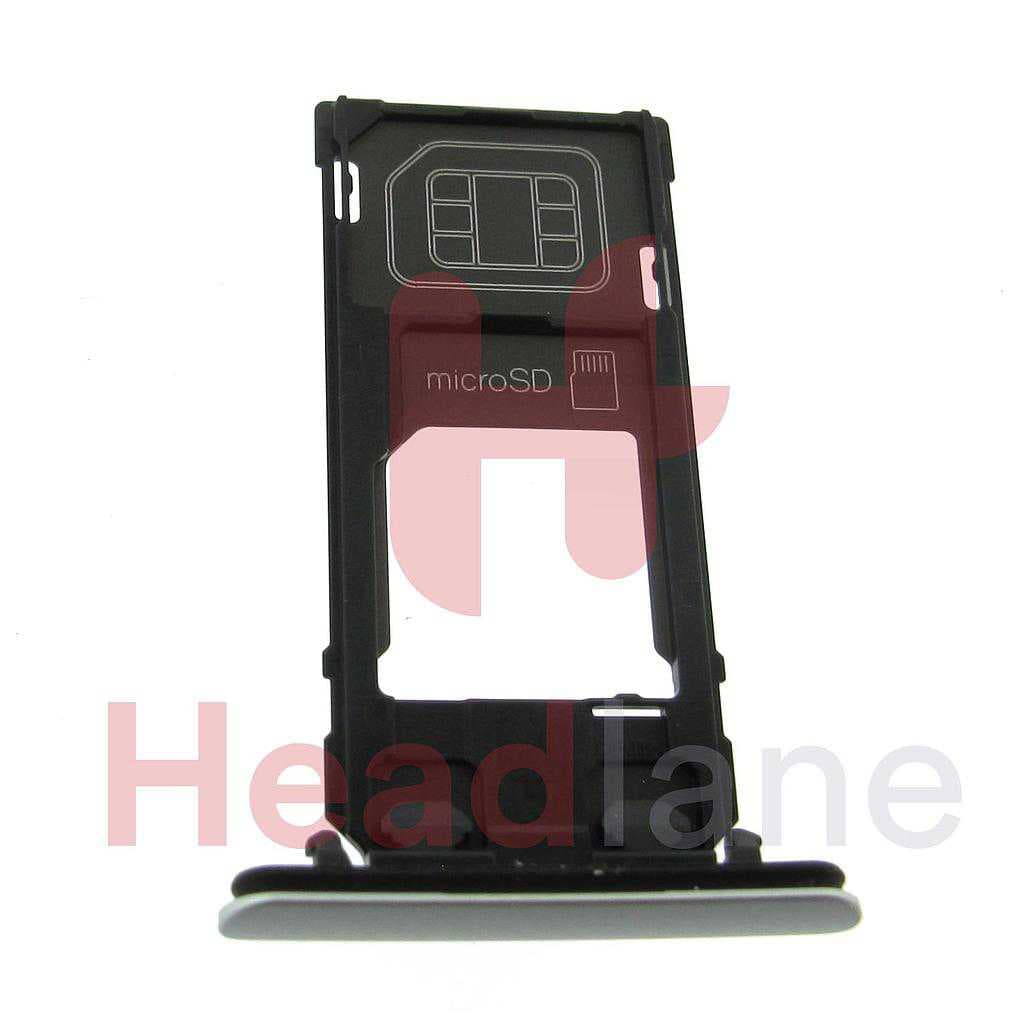 Sony H8324 Xperia XZ2 Compact SINGLE SIM Card Tray - Silver - 1313-0955 - Sony Replacement Part