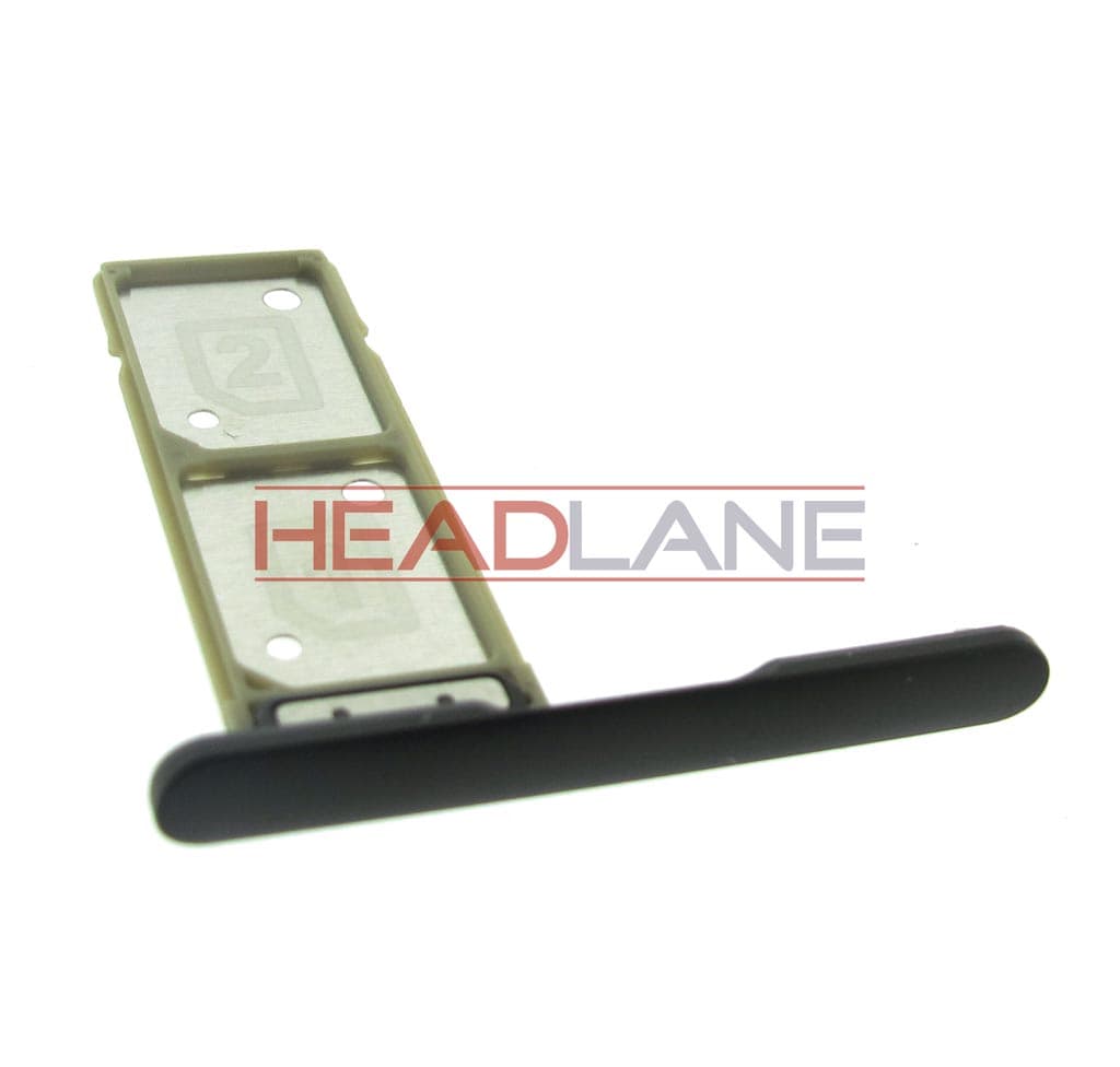 Sony G3412 Xperia XA1 Plus SIM Card Tray (Dual) - Black - 306J22S0D00 - Sony Replacement Part