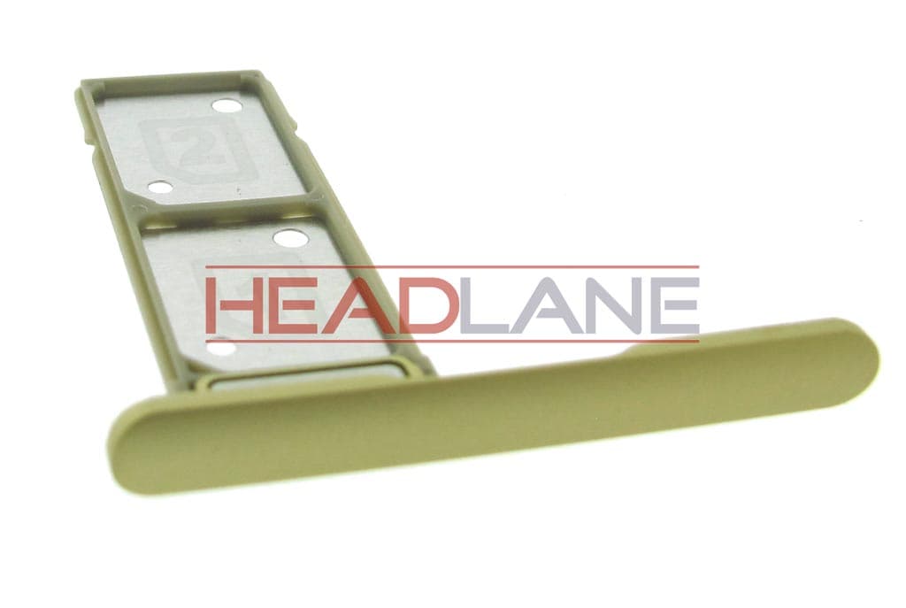 Sony G3412 Xperia XA1 Plus SIM Card Tray (Dual) - Gold - 306J22S0G00 - Sony Replacement Part