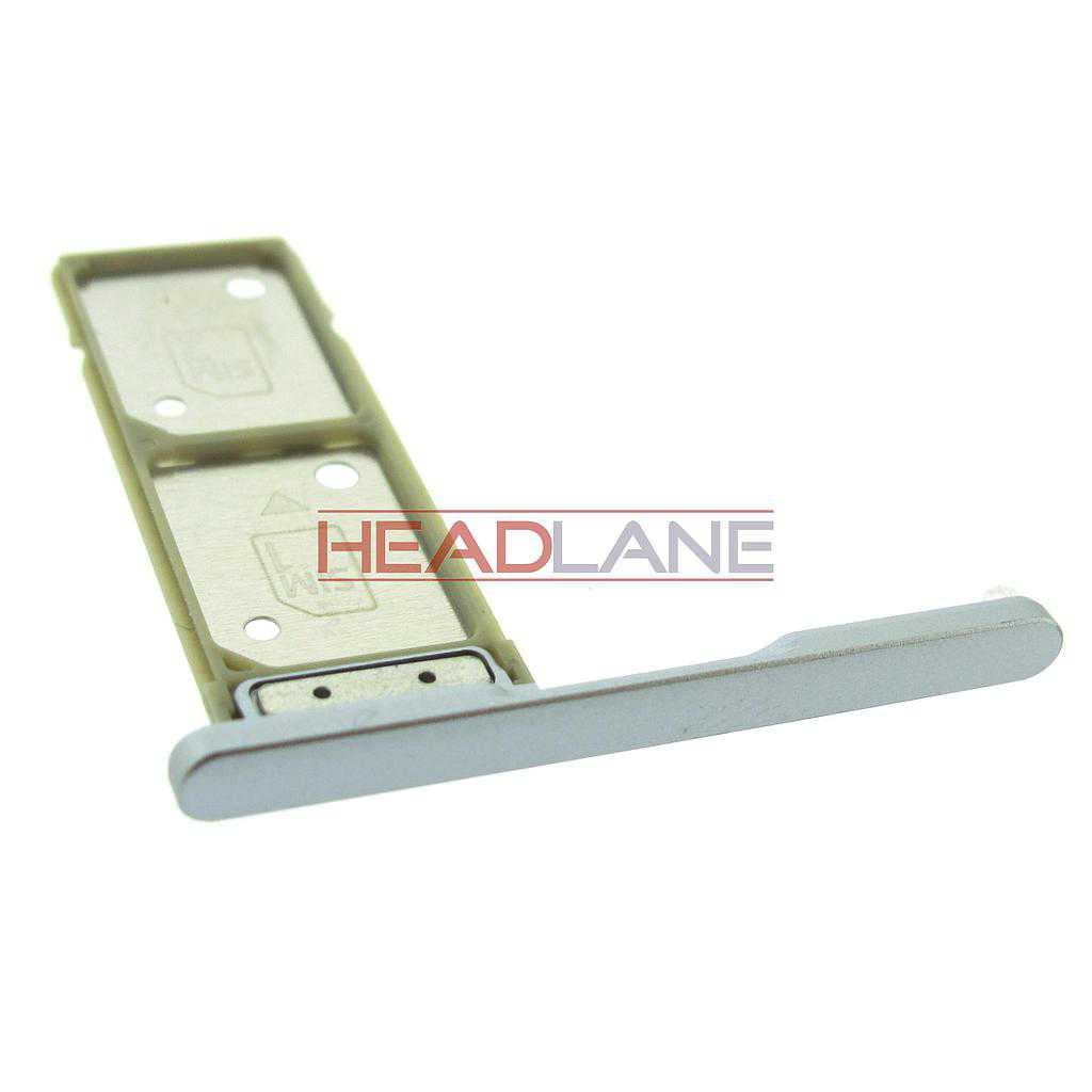 Sony H4213 Xperia XA2 Ultra Dual SIM Card Tray - Silver - 306J24Q0400 - Sony Replacement Part