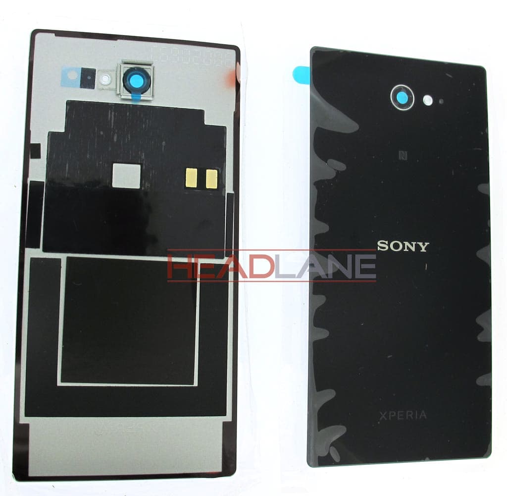 Sony D2302 D2303 D2305 D2306 Xperia M2 Battery Cover - Black - 78P7110001N - Sony Replacement Part