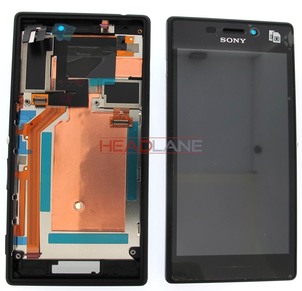 Sony D2302 Xperia M2 Dual LCD Display / Screen + Touch - Black - 78P7120002N - Sony Replacement Part
