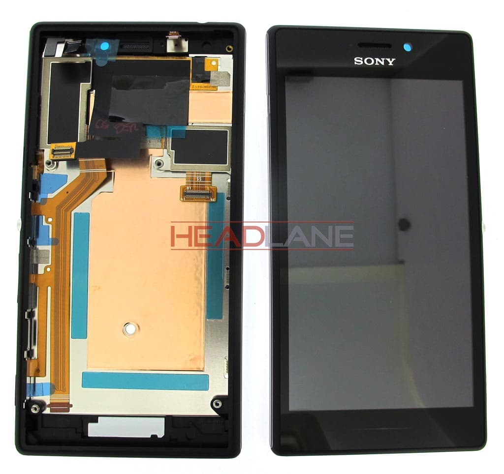 Sony D2305 / D2306 Xperia M2 LCD Display / Screen + Touch - Black - 78P7120001N - Sony Replacement Part