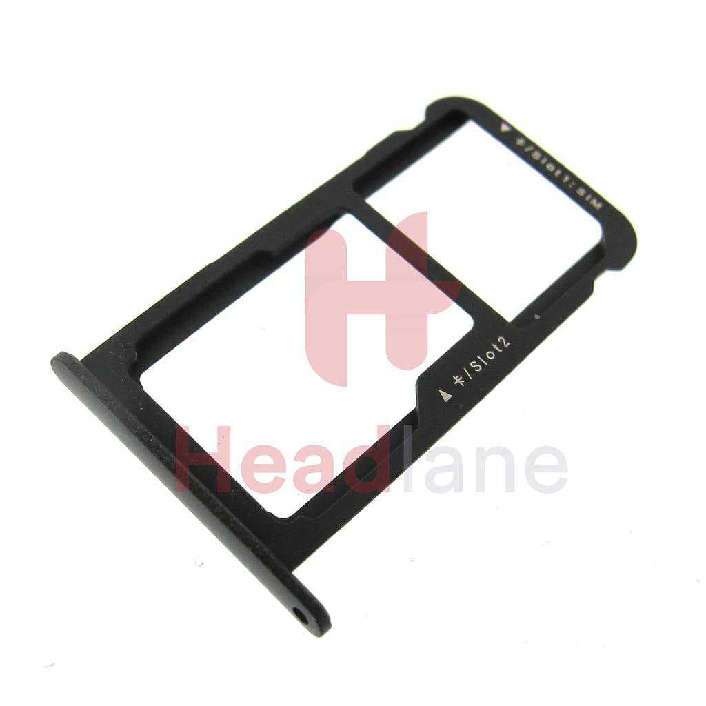 Huawei P8 Lite (2017) SIM Card Tray - Black - 51661CYH - Huawei Replacement Part