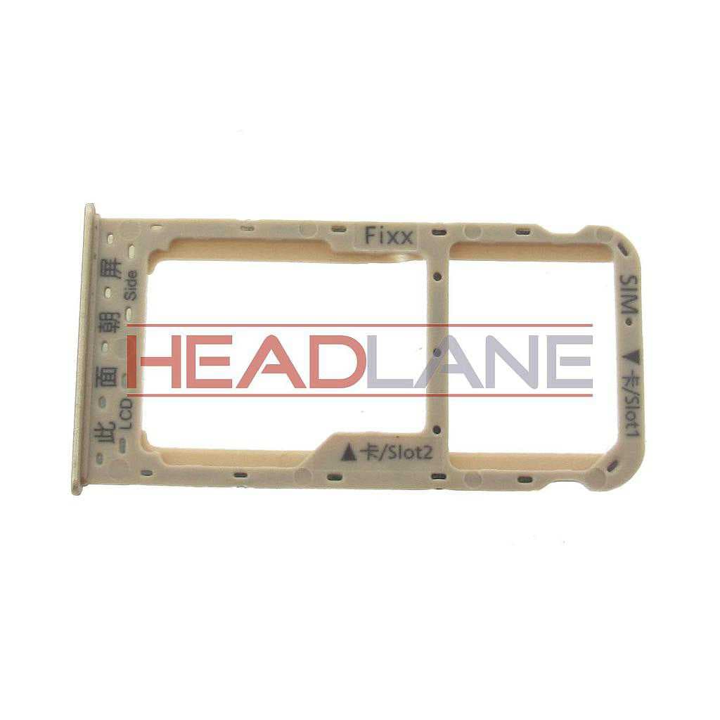 Huawei P Smart SIM Card Tray - Gold - 51661HCU - Huawei Replacement Part