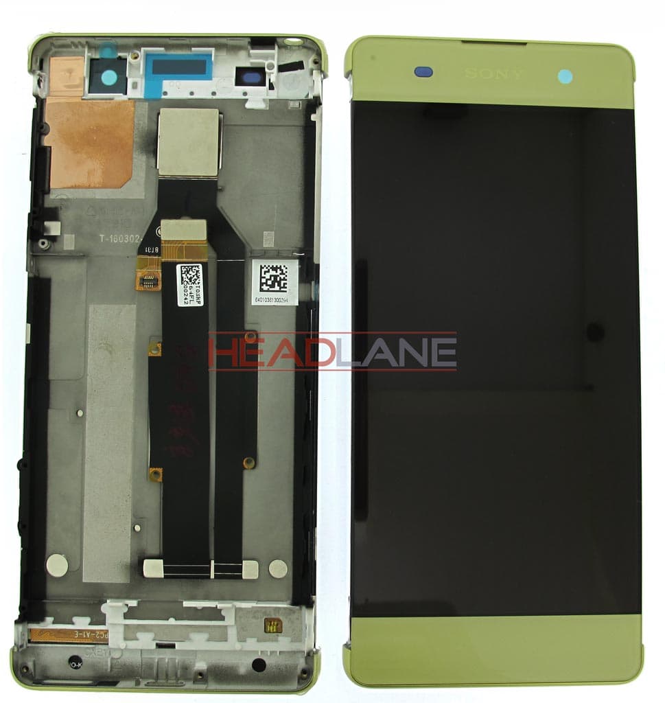 Sony F3111 Xperia XA/F3112 LCD Display / Screen + Touch - Lime Gold - 78PA3100070 - Sony Replacement Part