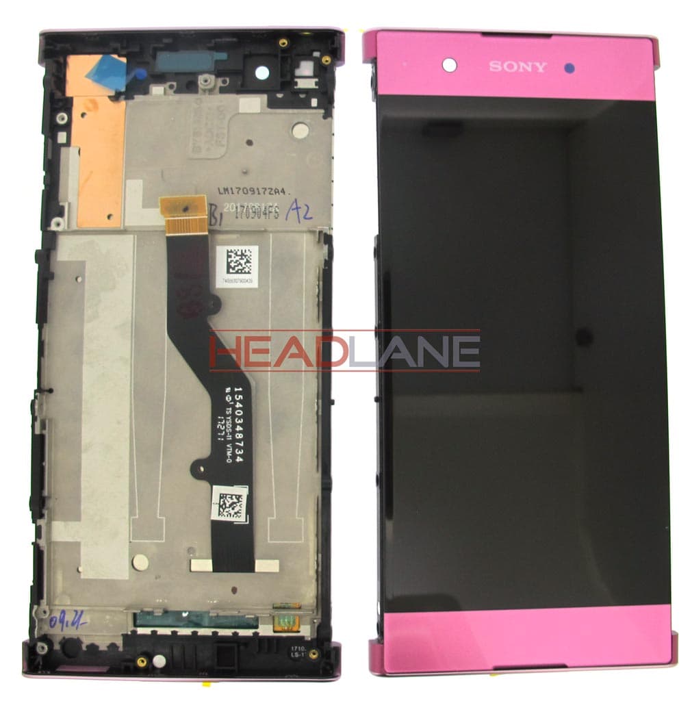Sony G3412 Xperia XA1 Plus LCD Display / Screen + Touch - Pink - 78PB6100020 - Sony Replacement Part