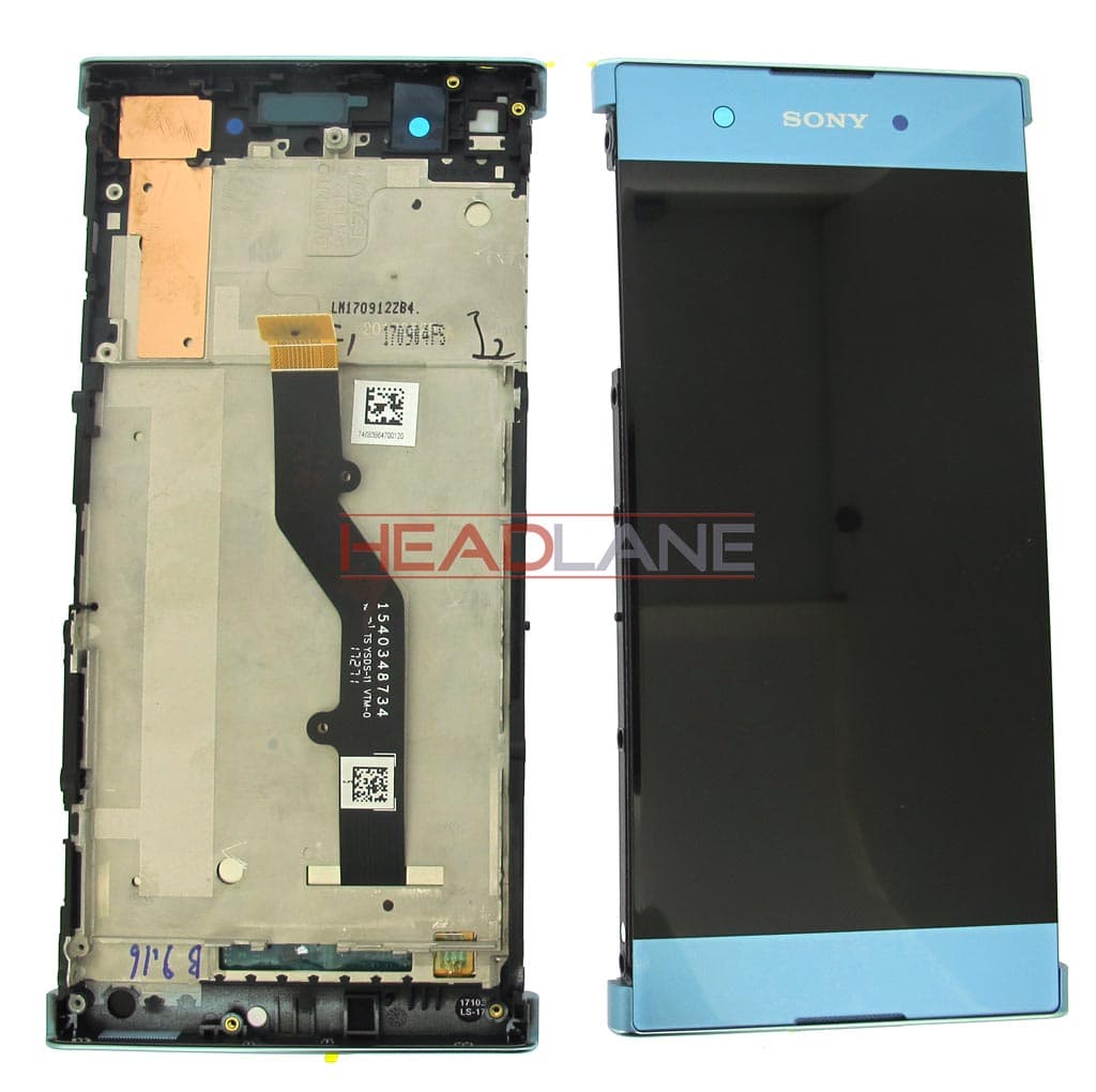 Sony G3412 Xperia XA1 Plus LCD Display / Screen + Touch - Blue - 78PB6100030 - Sony Replacement Part