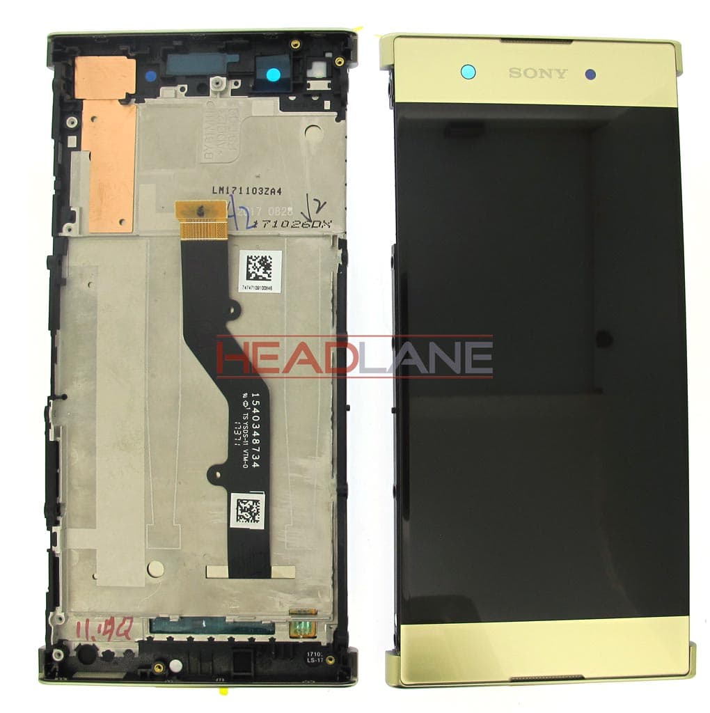 Sony G3412 Xperia XA1 Plus LCD Display / Screen + Touch - Gold - 78PB6100040 - Sony Replacement Part