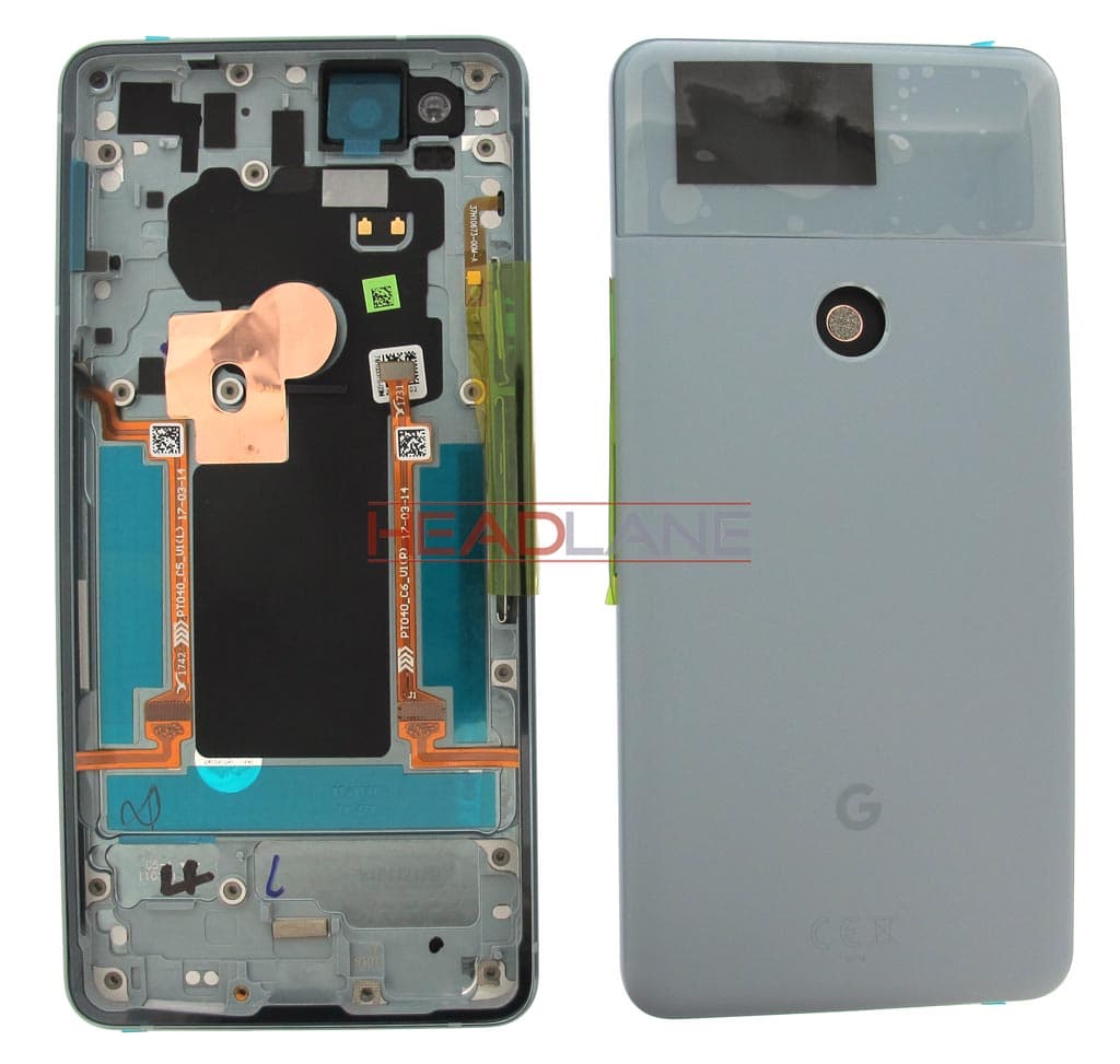 Google Pixel 2 Battery / Back Cover + Edge Sensor - Blue - 83H90240-03 - Google Replacement Part