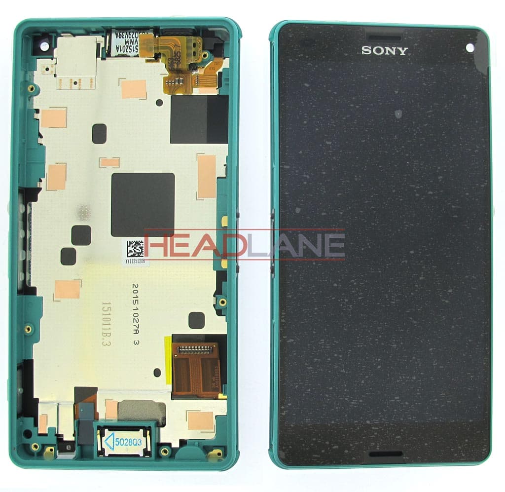 Sony D5803 Xperia Z3 Compact LCD Display / Screen + Touch - Green - 1289-2707 - Sony Replacement Part