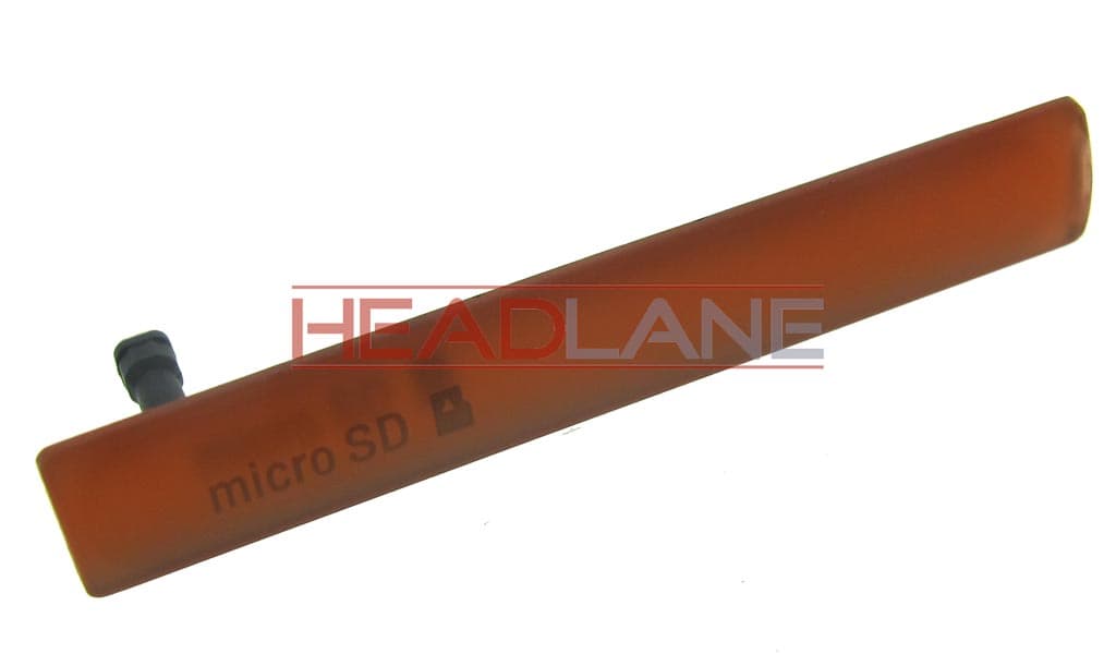 Sony D5803 Xperia Z3 Compact USB / MicroSD Cover - Orange - 1284-3482 - Sony Replacement Part