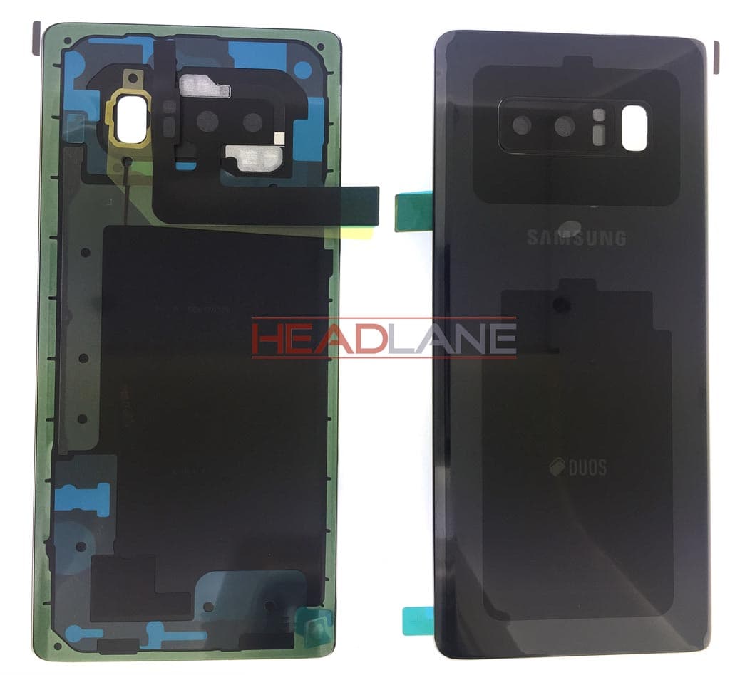 Samsung SM-N950 Galaxy Note 8 DUOS Battery Cover - Black - GH82-14985A - Samsung Replacement Part