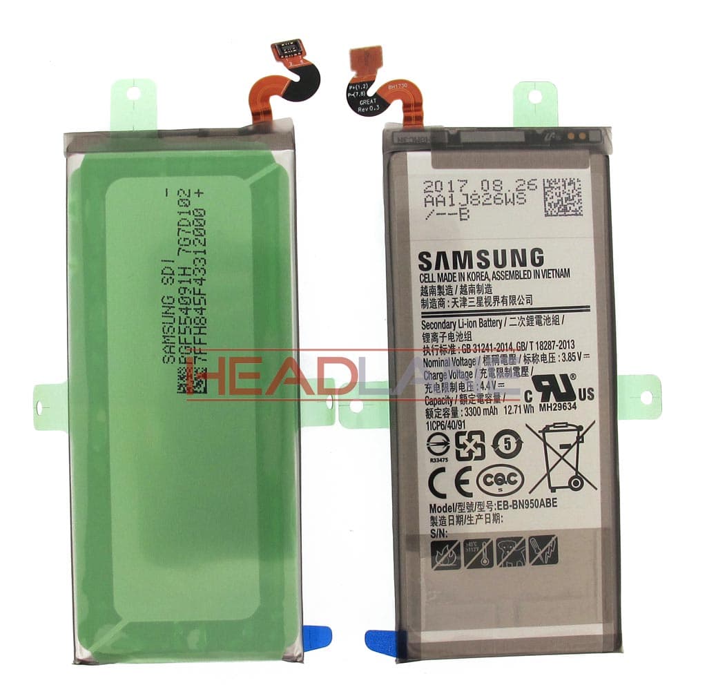 Samsung SM-N950 Galaxy Note 8 EB-BN950ABE 3300 mAh Internal Battery - GH82-15090A - Samsung Replacement Part