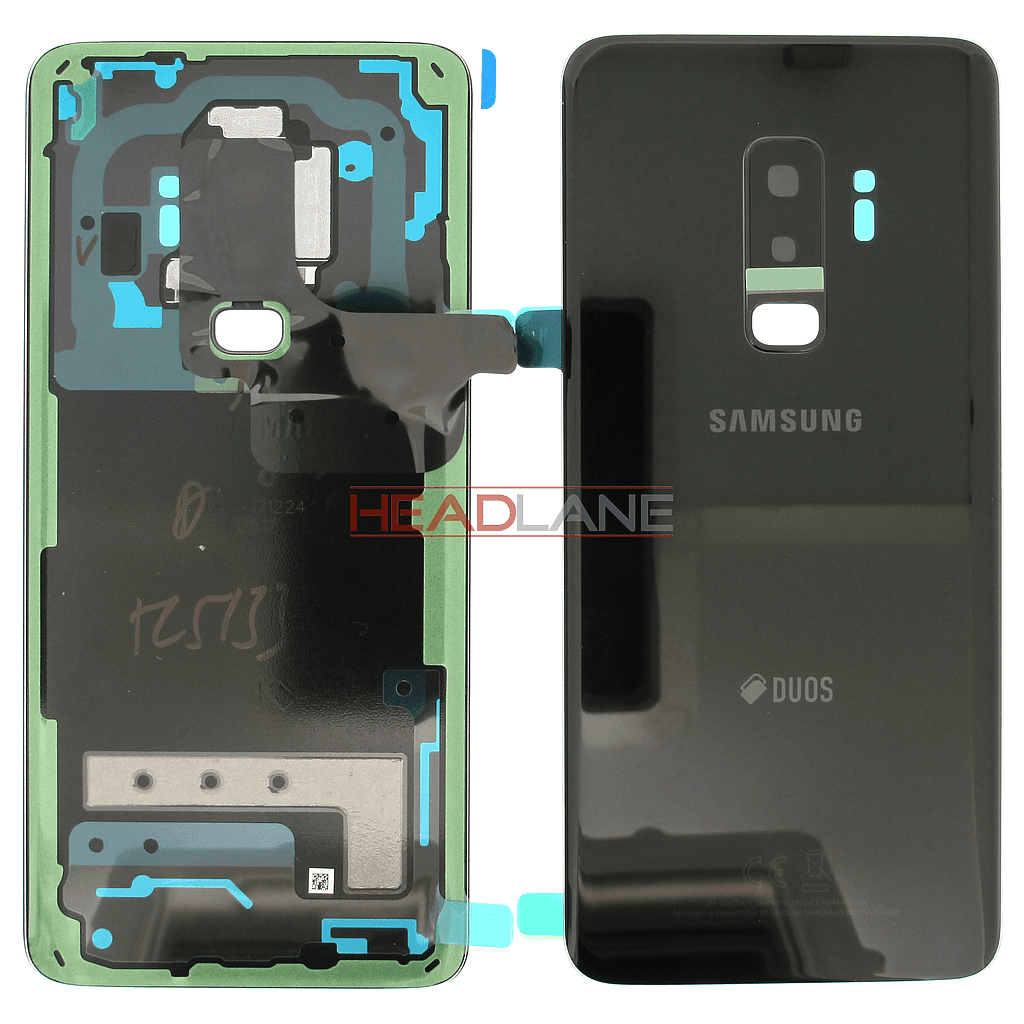 Samsung SM-G965F Galaxy S9+ Hybrid SIM Battery Cover - Black - GH82-15660A - Samsung Replacement Part