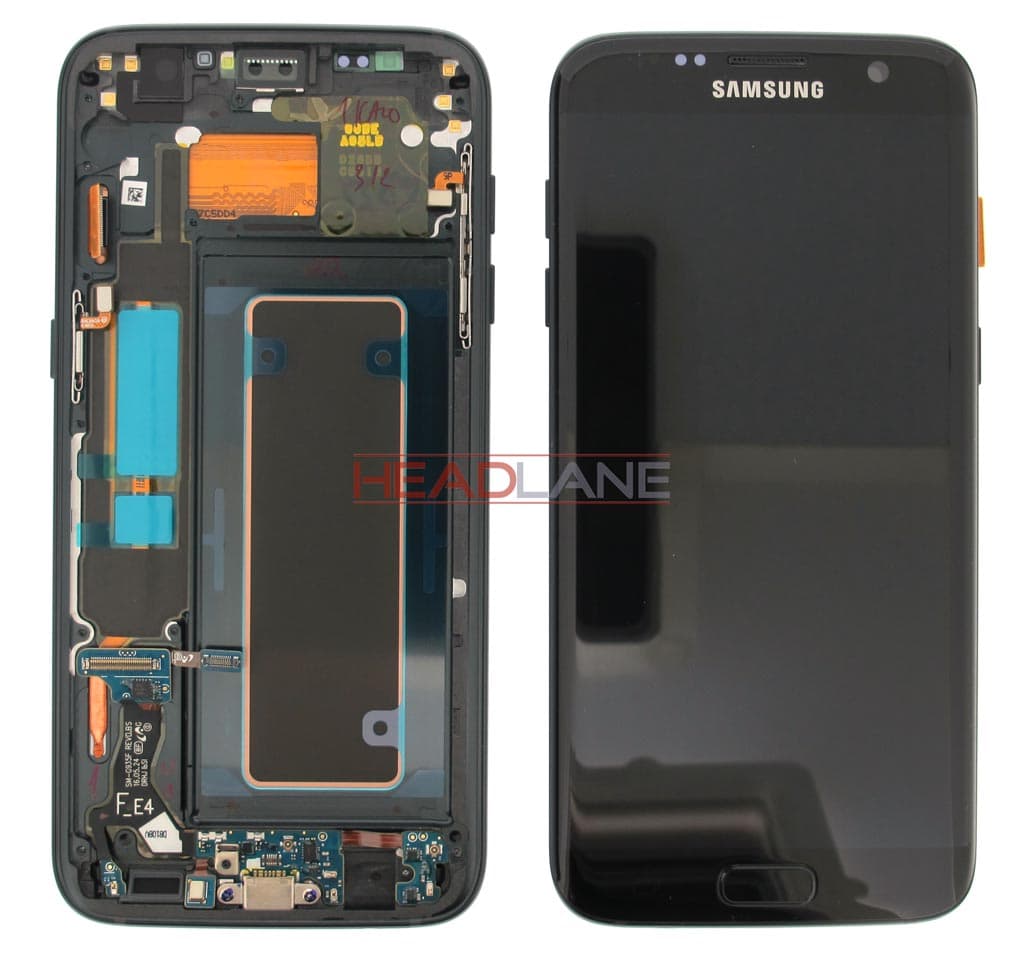 Samsung SM-G935F Galaxy S7 Edge LCD Display / Screen + Touch - Jet Black - GH97-18533H - Samsung Replacement Part