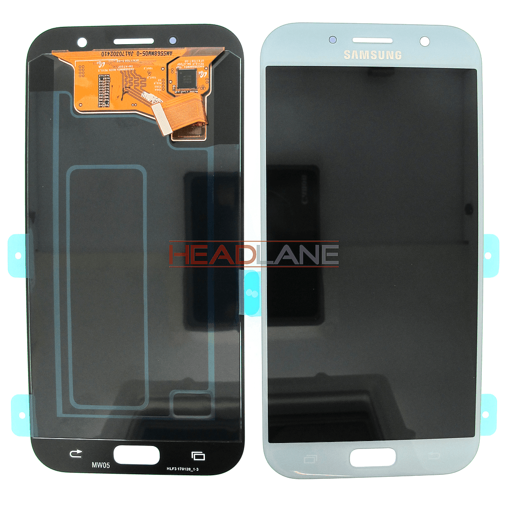 Samsung SM-A720 Galaxy A7 (2017) LCD Display / Screen + Touch - Blue - GH97-19723C - Samsung Replacement Part