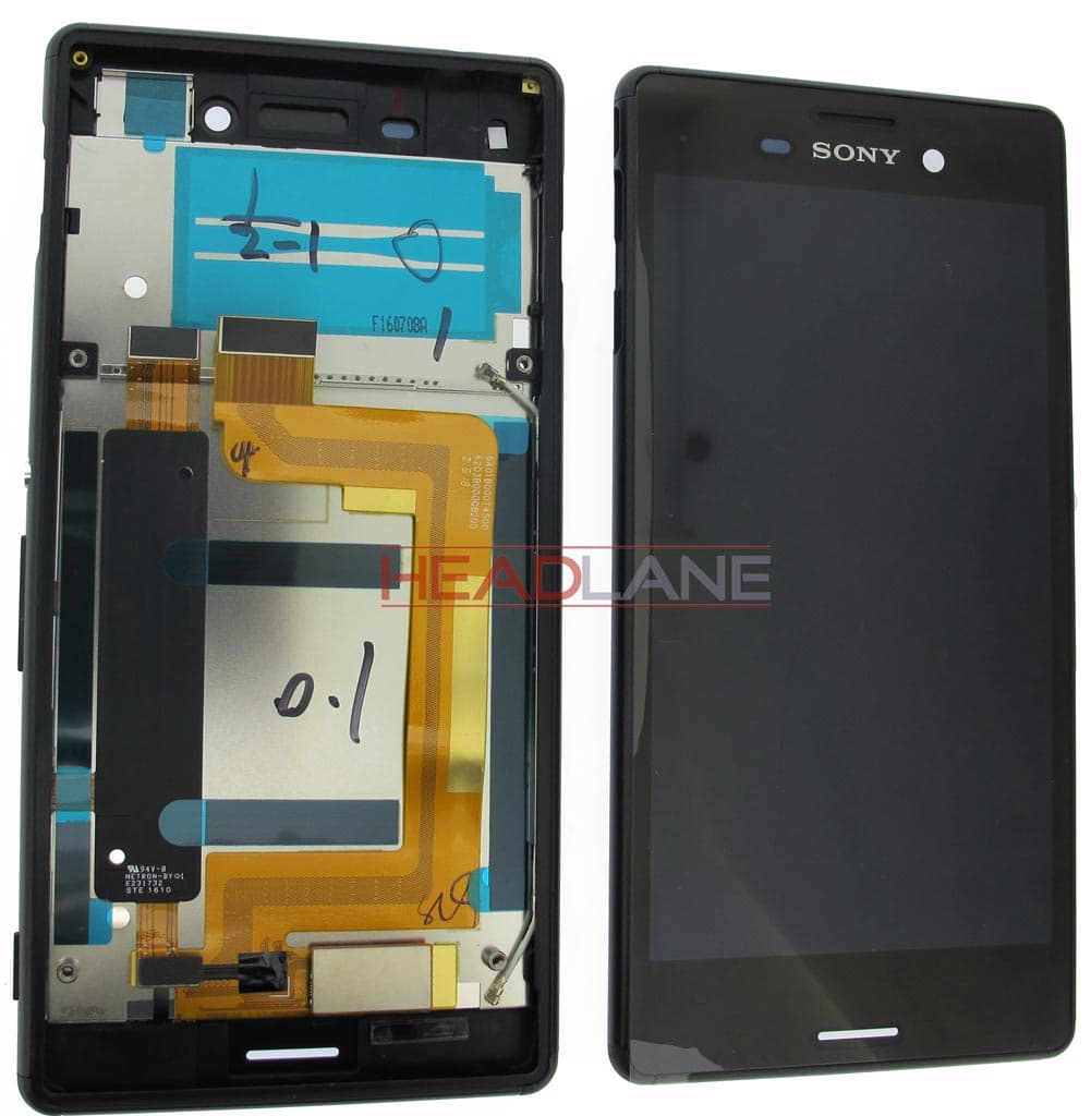 Sony E2303 / E2306 Xperia M4 Aqua LCD Display / Screen + Touch - Black - 124TUL0011A - Sony Replacement Part