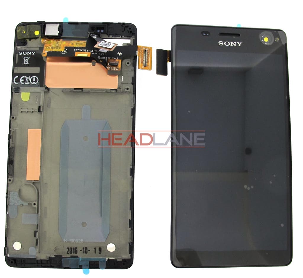Sony E5303 E5306 Xperia C4 / Dual LCD Display / Screen + Touch - Black - A/8CS-59240-0004 - Sony Replacement Part