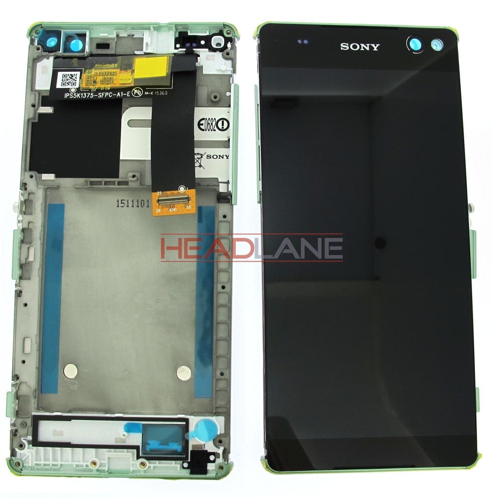 Sony E5533 / E5553 Xperia C5 Ultra / Dual LCD Display / Screen + Touch - Mint - A/8CS-58880-0003 - Sony Replacement Part