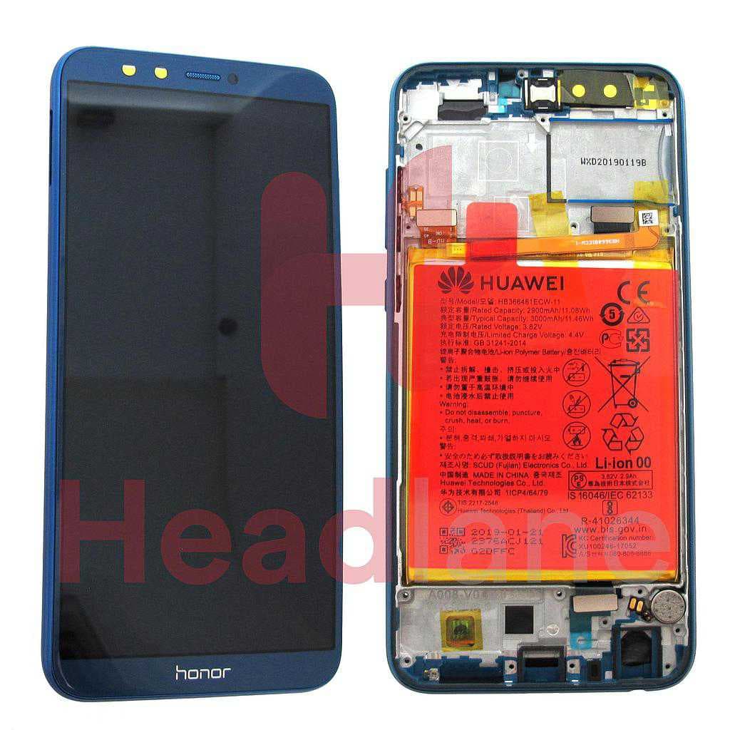 Huawei Honor 9 Lite LCD Display / Screen + Touch + Battery Assembly - Blue - 02351SNQ - Huawei Replacement Part