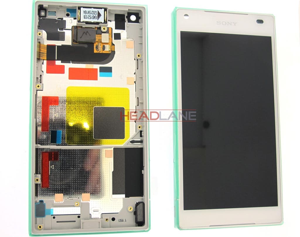 Sony E5803 Xperia Z5 Compact LCD Display / Screen + Touch - White - 1297-3732 - Sony Replacement Part