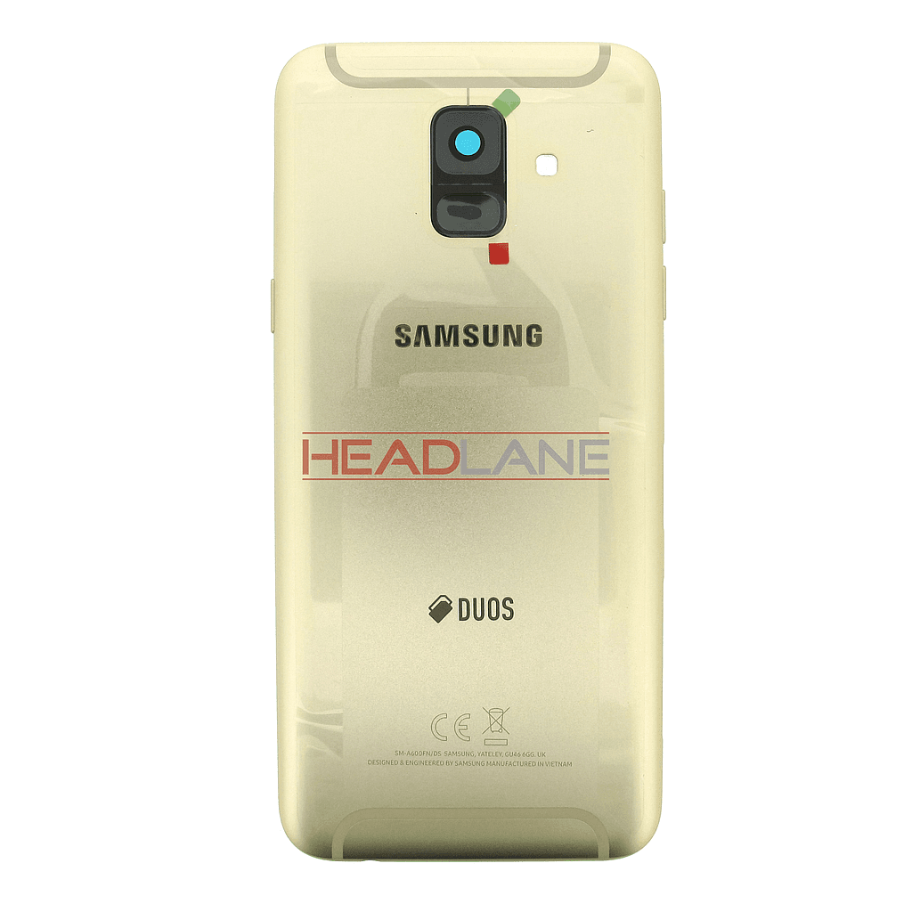 Samsung SM-A600 Galaxy A6 (2018) DUOS Battery Cover - Gold - GH82-16423D - Samsung Replacement Part