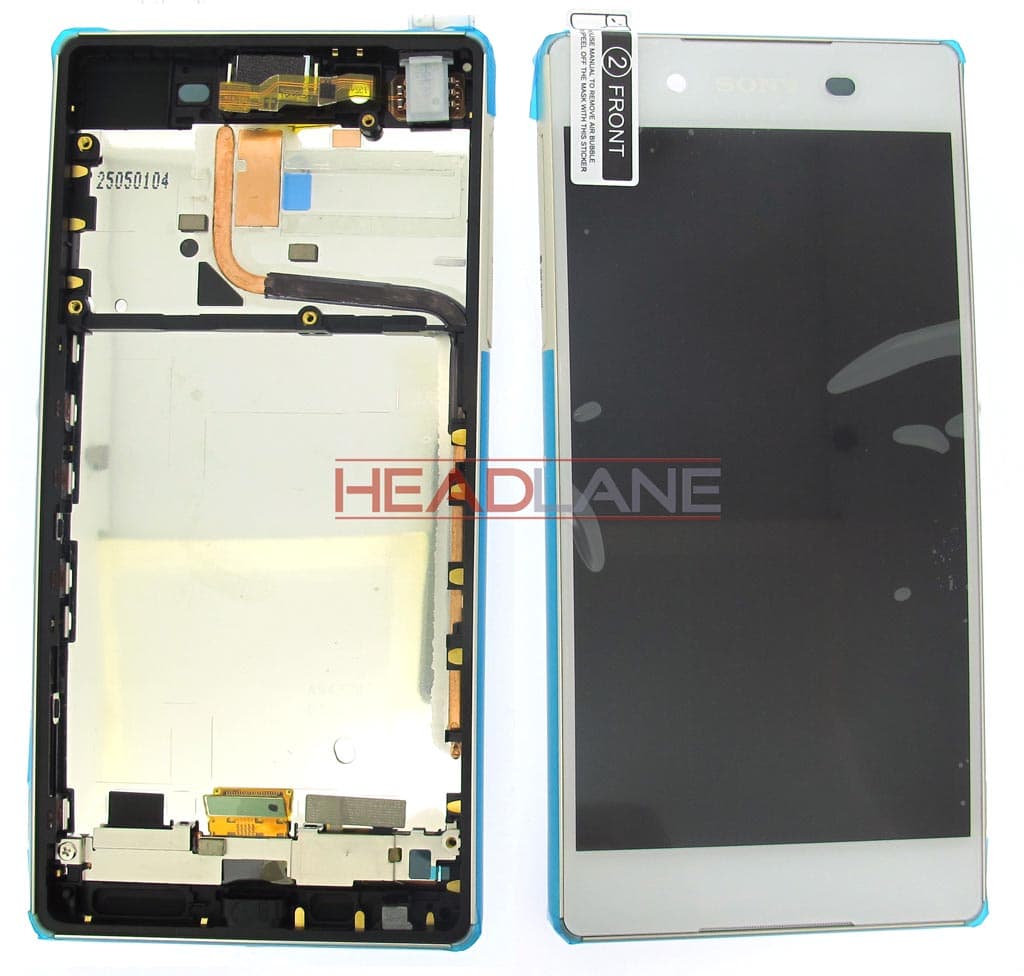 Sony E6533 Xperia Z3+ Dual LCD Display / Screen + Touch - White - 1293-8466 - Sony Replacement Part