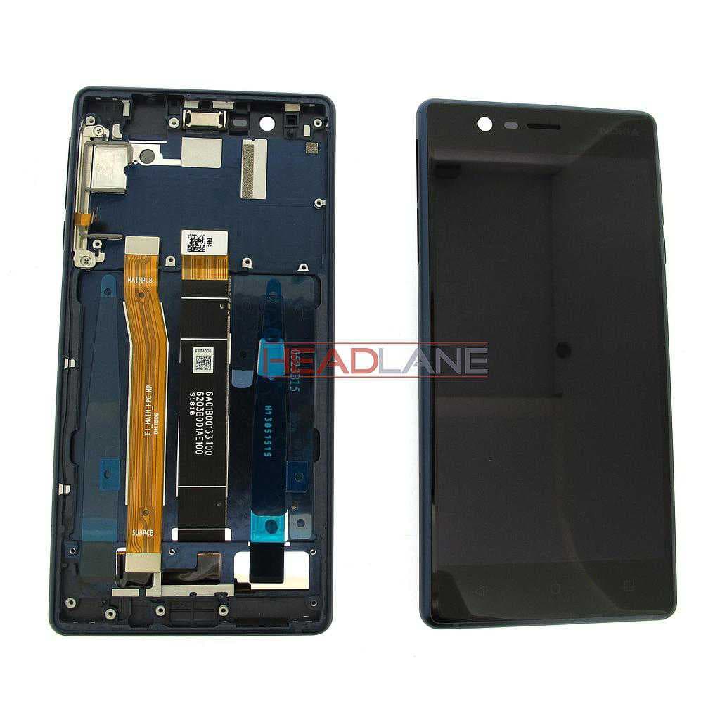 Nokia 3 LCD Display / Screen + Touch - Blue (Type B - Single SIM) - 20NE1LW0003 - Nokia (HMD) Replacement Part