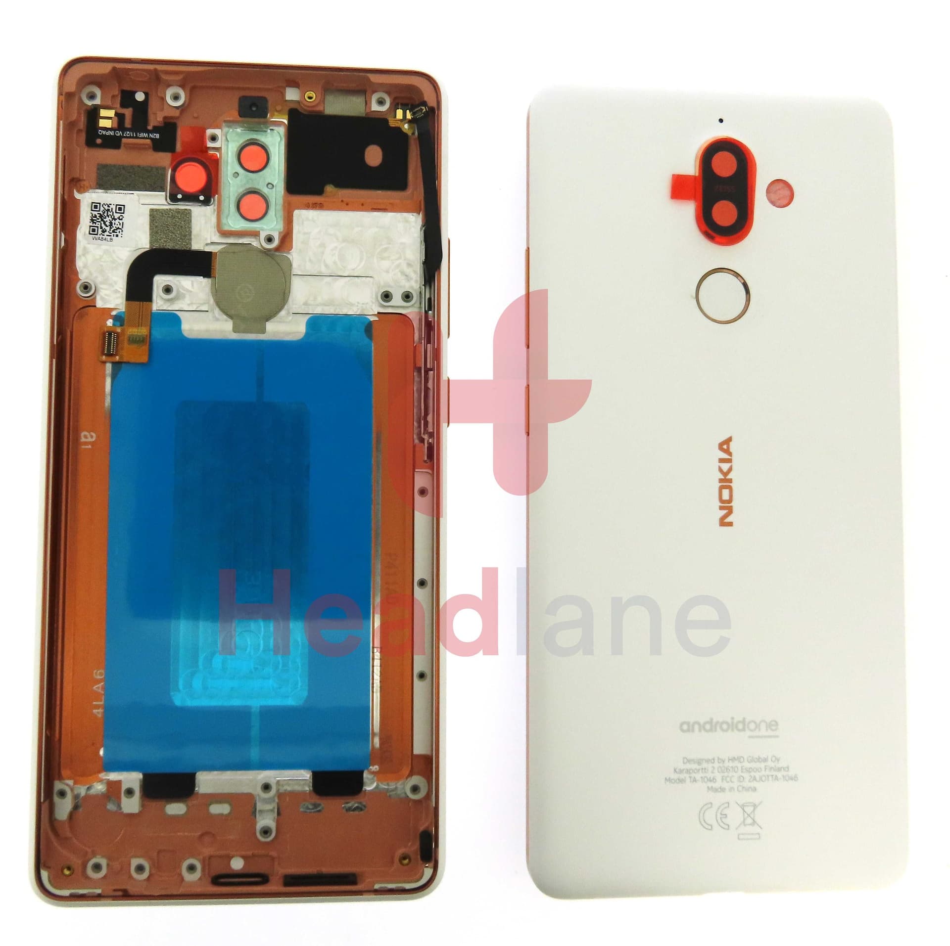 Nokia TA-1046 7+ Back / Battery Cover - White - 20B2NWW0002 - Nokia (HMD) Replacement Part