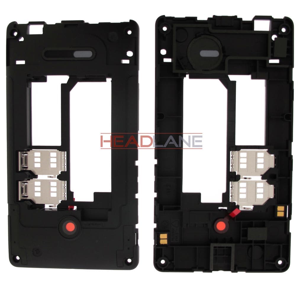 Microsoft Lumia 435 532 Dual SIM Middle Cover / Chassis - 02507V3 - Microsoft Replacement Part