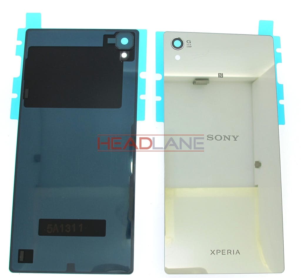 Sony E6853 / E6883 Z5 Premium / Dual Battery Cover - Chrome - 1296-4219 - Sony Replacement Part