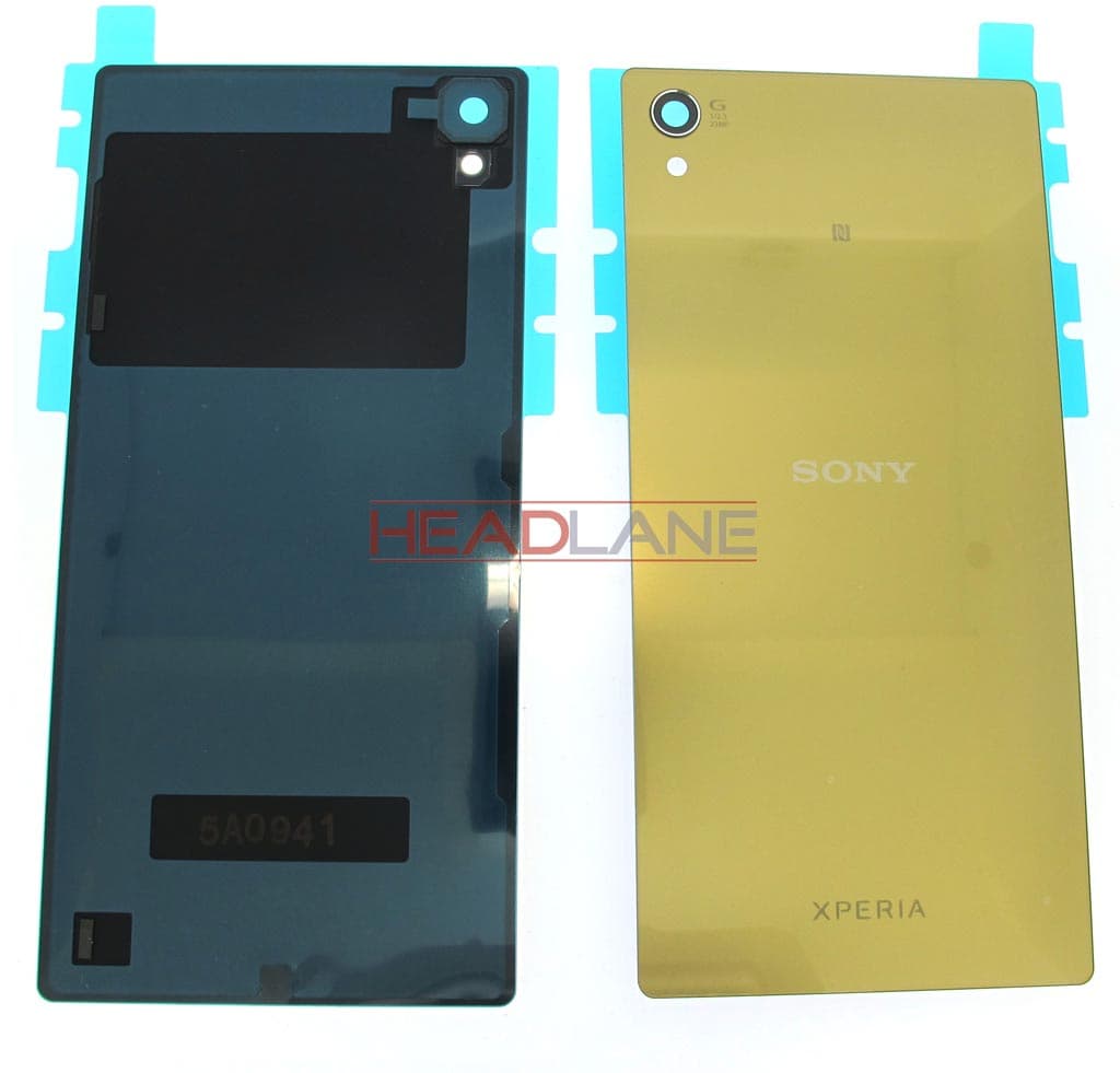 Sony E6853 / E6883 Z5 Premium / Dual Battery Cover - Gold - 1296-4220 - Sony Replacement Part