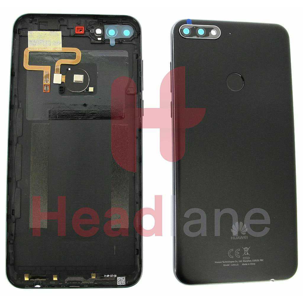 Huawei Y7 (2018) Back / Battery Cover - Black - 97070THN - Huawei Replacement Part