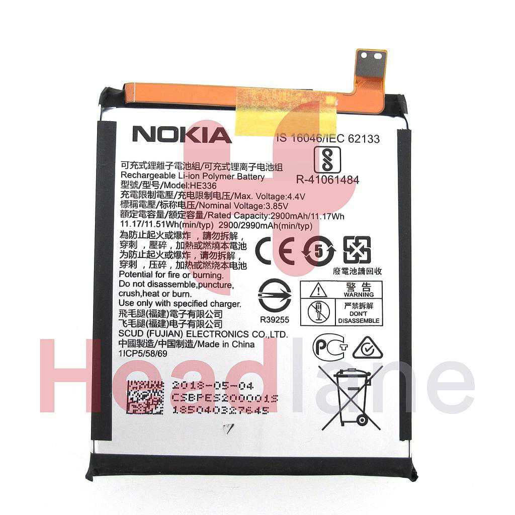 Nokia 3.1 TA-1063 TA-1057  CA425869G 2900mAh 3.85V Internal Battery - BPES200001S - Nokia (HMD) Replacement Part