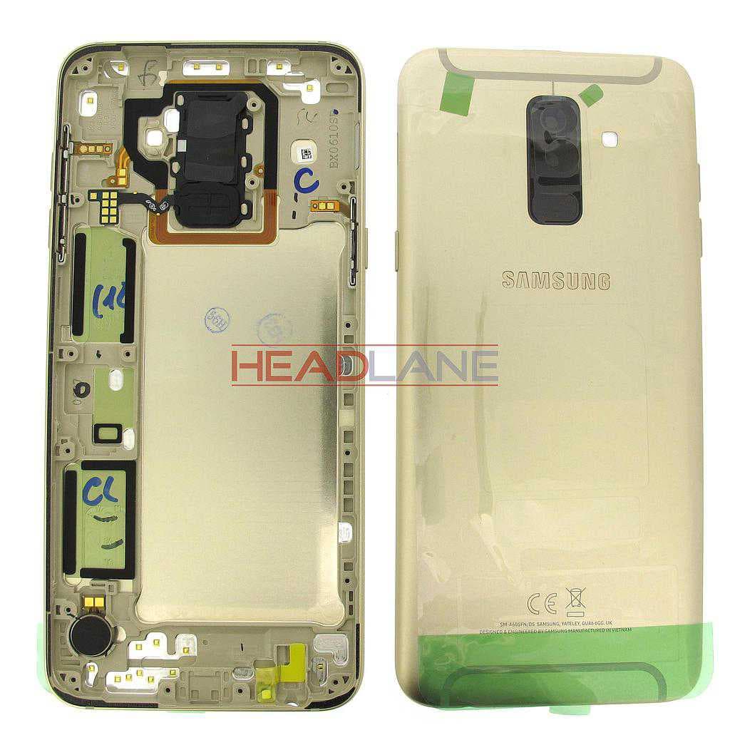 Samsung SM-A605 Galaxy A6+ (2018) Battery Cover - Gold - GH82-16428D - Samsung Replacement Part