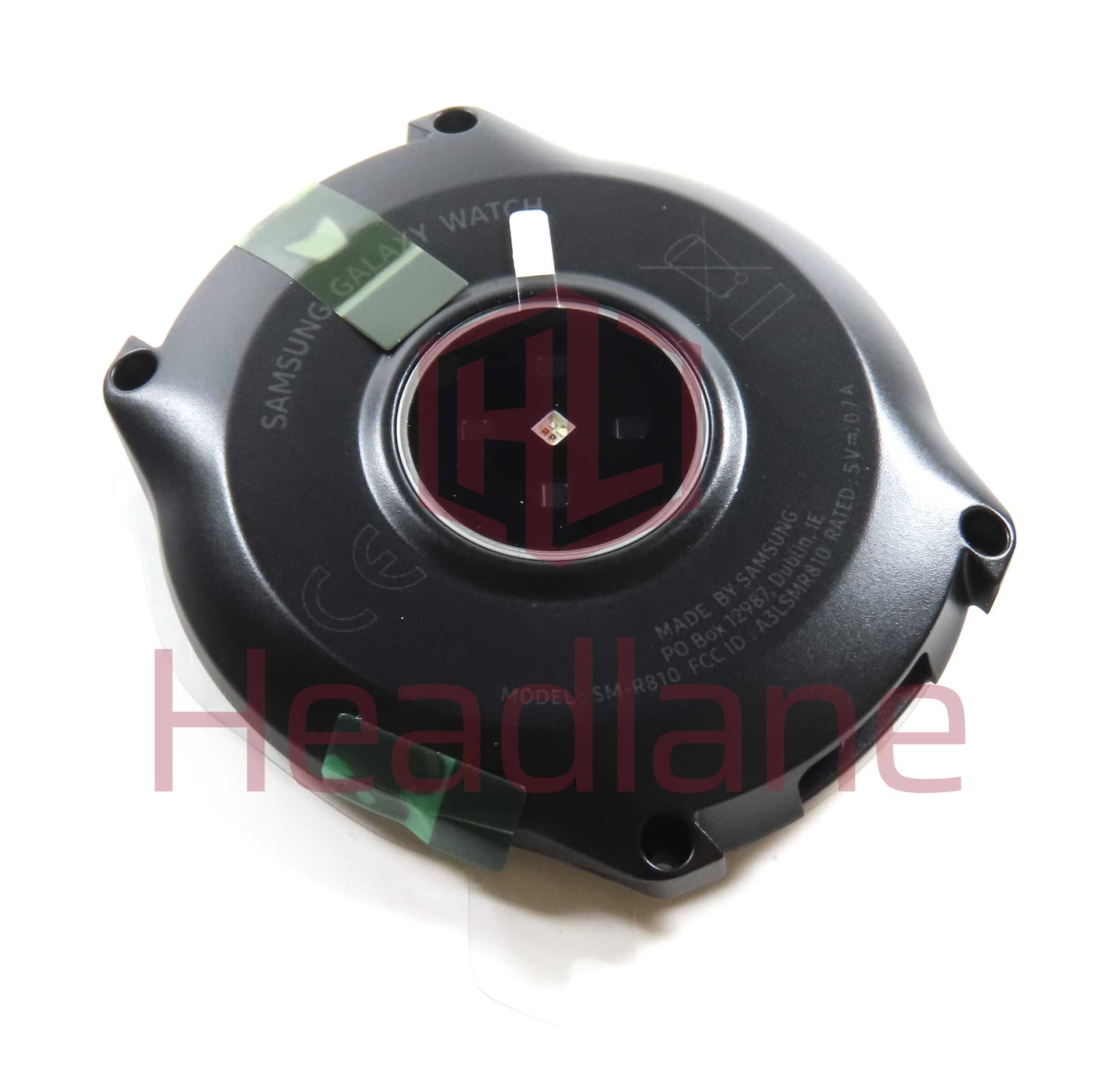 Samsung SM-R810 Galaxy Watch 42mm (BT) Back / Battery Cover - Black - GH82-17467A