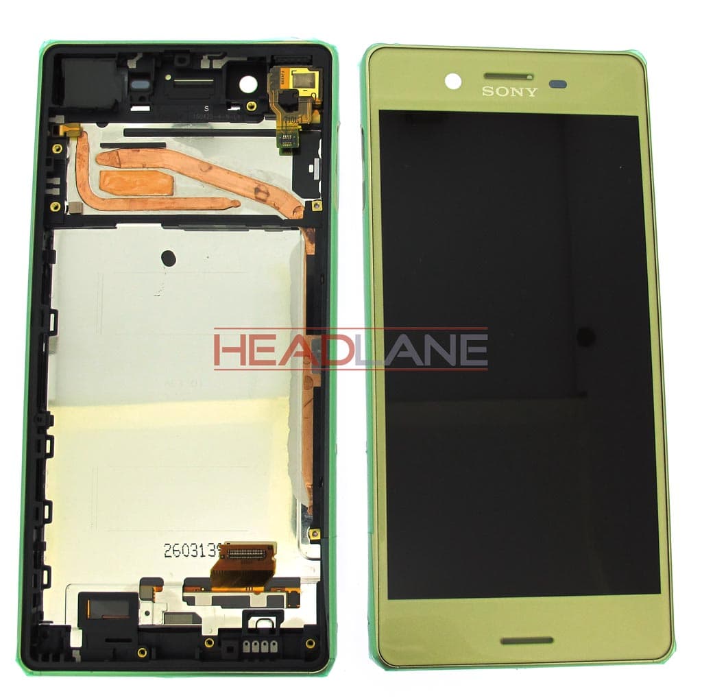 Sony F5121 / F5122 Xperia X LCD Display / Screen + Touch - Lime - 1302-4798 - Sony Replacement Part