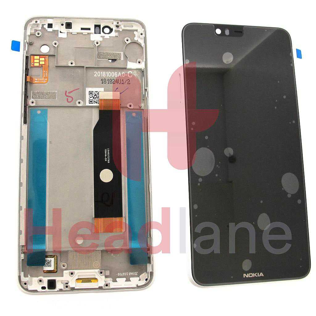 Nokia 5.1+ TA-1105, TA-1108 LCD Display / Screen + Touch / Digitizer - White - 20PDAWW0001 - Nokia (HMD) Replacement Part