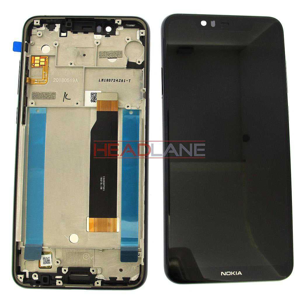 Nokia 5.1+ TA-1105, TA-1108 LCD Display / Screen + Touch / Digitizer - Black - 20PDABW0002 - Nokia (HMD) Replacement Part