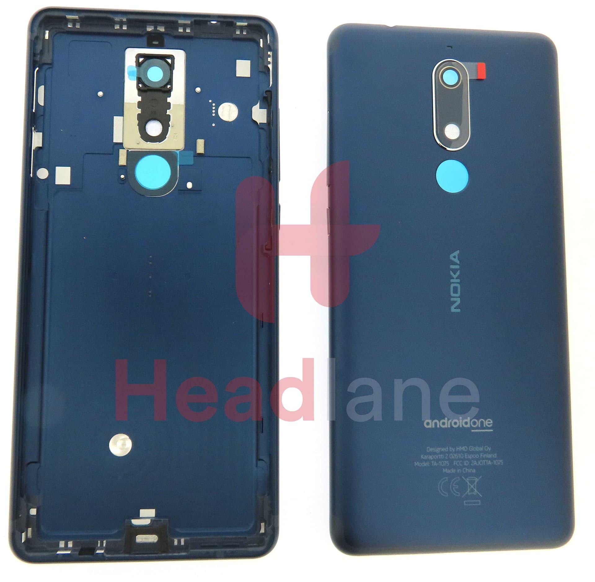 Nokia TA-1075 5.1 Back / Battery Cover - Blue - 20CO2LW0001 - Nokia (HMD) Replacement Part