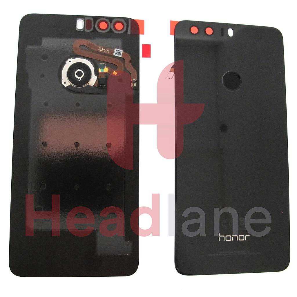 Huawei Honor 8 Back / Battery Cover + Fingerprint Sensor - Black - 02350XYW - Huawei Replacement Part